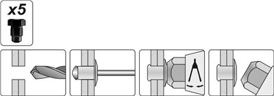 Pákové nitovacie kliešte 3,2-6,4 mm 330 mm CrMo