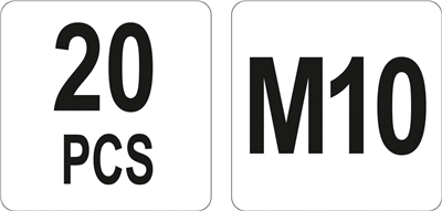 Nitovacie matice oceľová M10, 20ks