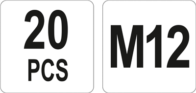 Nitovacie matice oceľová M12, 20ks