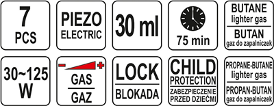 Plynová spájkovačka 3v1, 30-70W, 30ml