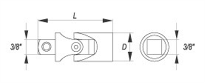 Nadstavec 3/8 