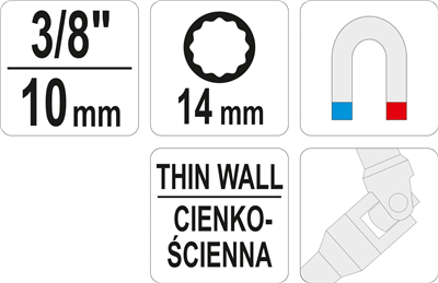 Nástavec na sviečky s kĺbom 3/8 