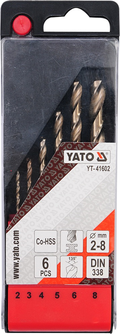Sada vrtákov do kovu 6ks HSS-COBALT 2-8mm