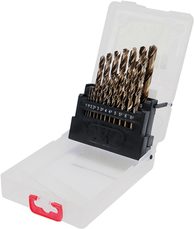 Sada vrtákov do kovu 19ks HSS-COBALT 1-10mm