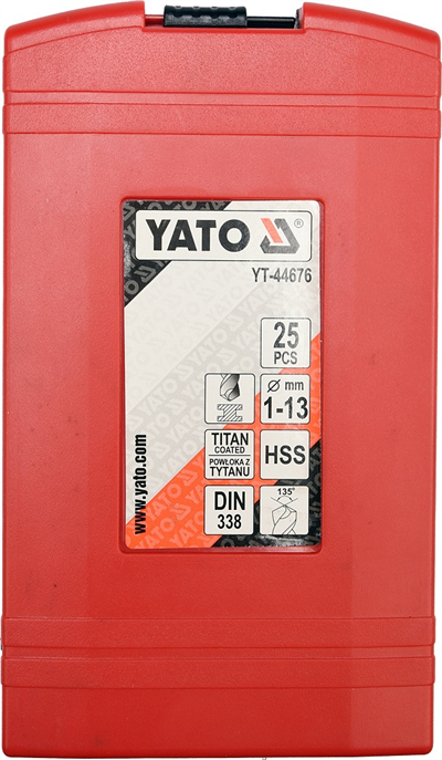 Sada vrtákov HSS-TiN 25ks 1-13mm