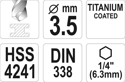 Vrták na kov TITAN 1/4 