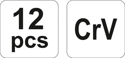 Súprava dlát, razidiel a priebojníkov 12 ks