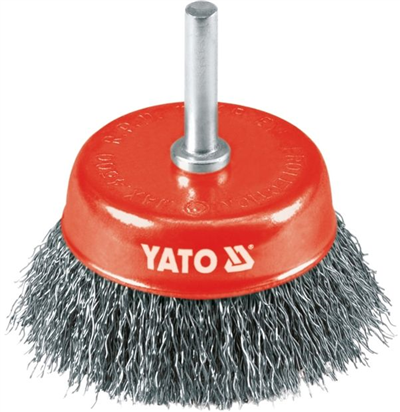 Kefa drôtený čelné s nástavcom do vŕtačky 75 mm INOX