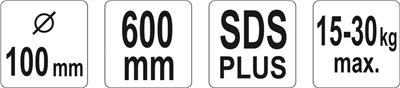 Špirálové miešadlo 100 x 600 mm SDS+