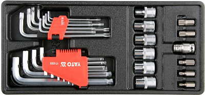 Sada nástrčných kľúčov - imbus, torx, bity 31ks