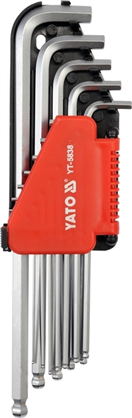 YATO YT-5837 Sada imbusových kľúčov s guľôčkou 12 ks dlhšia