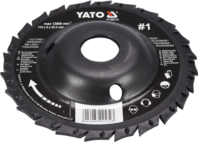 Rotačný uhlový pílový kotúč 115 mm typ 1