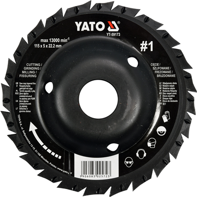 Rotačný uhlový pílový kotúč 115 mm typ 1