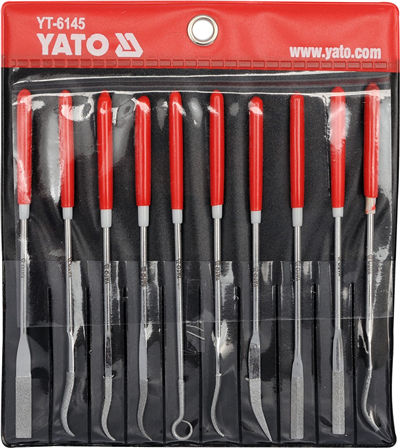 Súprava diamantových ihlových pilníkov 3 x 140 mm 10 ks 25 mm