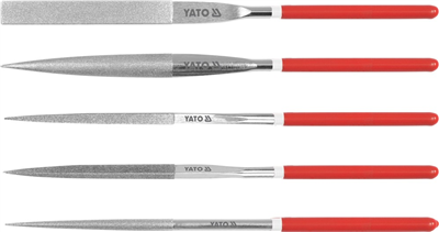 Sada diamantových ihlových pilníkov 5 x 180 mm 5 ks