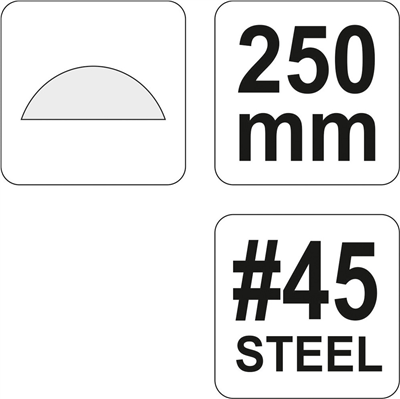 Rašple na drevo polguľatá 250 mm #45
