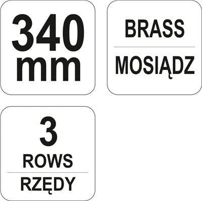 Kefa drôtený ručné 340 mm mosadz