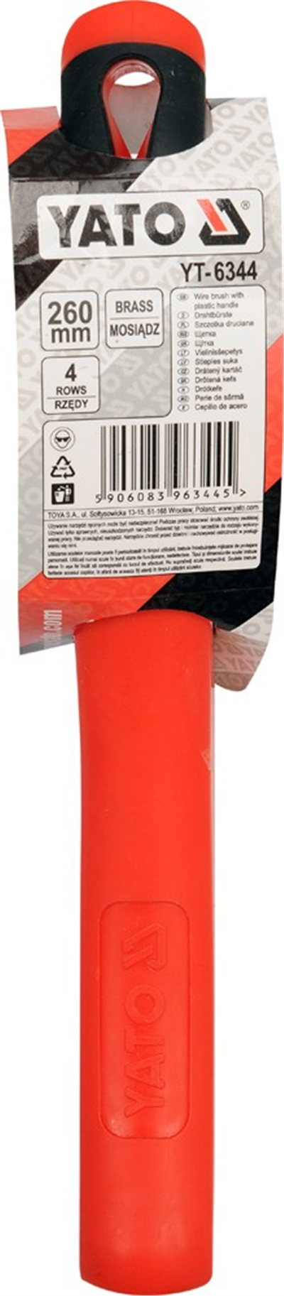 Kefa drôtený ručné 260 mm mosadz