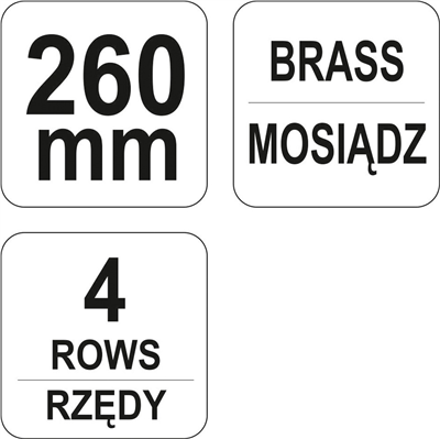 Kefa drôtený ručné 260 mm mosadz