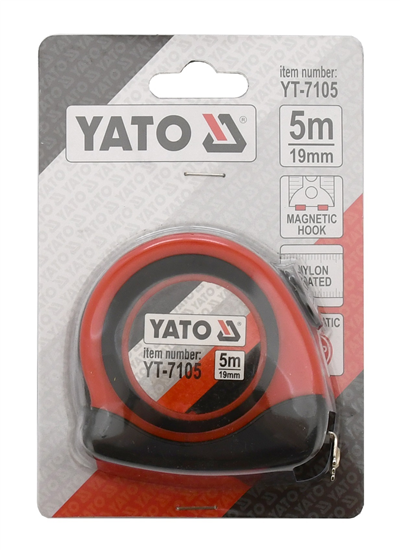 Meter zvinovací 5 m x 19 mm autostop