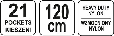 Opasok na náradie 120 cm 21 vreciek
