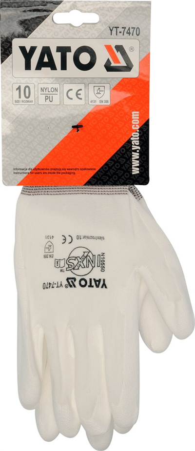 Rukavice pracovné nylon / polyurethan veľ. 10