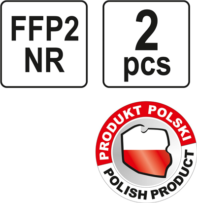 Respirátor 2ks FFP2 / P EN149: 2001