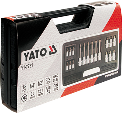 Sada bitov 18 ks TORX T10-T60mm