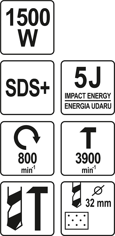 Vŕtacie kladivo SDS + 1500W