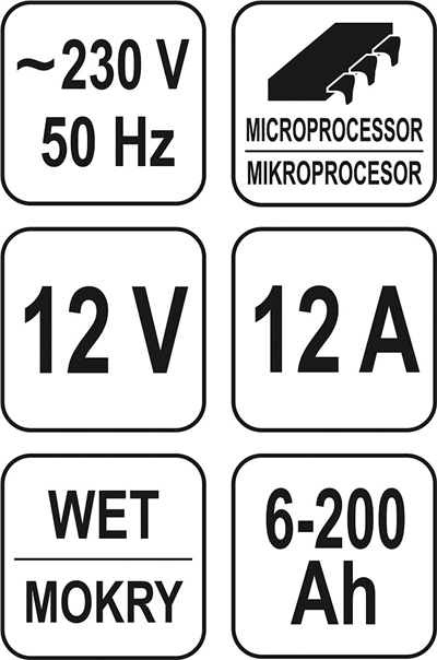 12A 12V procesorová nabíjačka