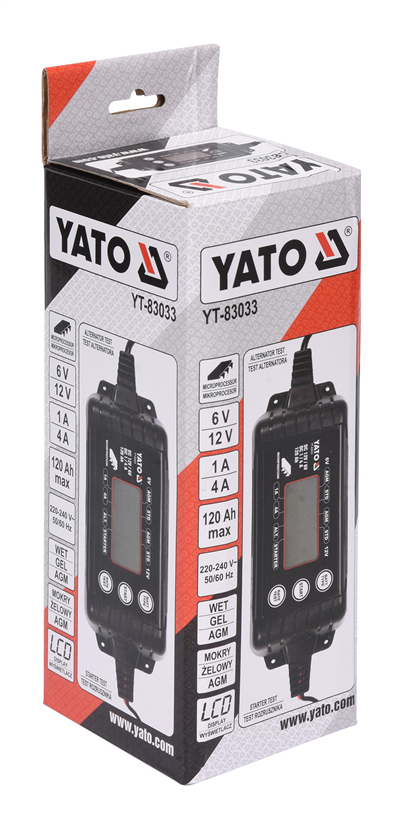 4A 6/12V PB/GEL nabíjačka s LCD displejom