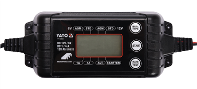 4A 6/12V PB/GEL nabíjačka s LCD displejom