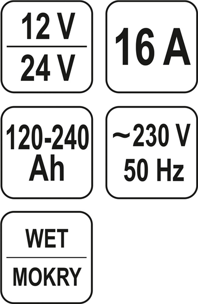 Nabíjačka 16A 12 / 24V