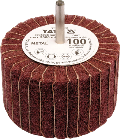 Kotouč lamelový radiální 80x50  P-60 s hřídelí 6 mm