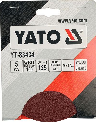 Brúsny papier 125 mm P80 5 ks suchý zips