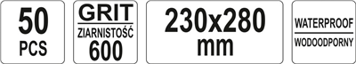 Šmirgľový papier-vodné a 230 * 280 gr.600