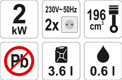 Elektrický generátor - benzínový generátor 2,0 kW