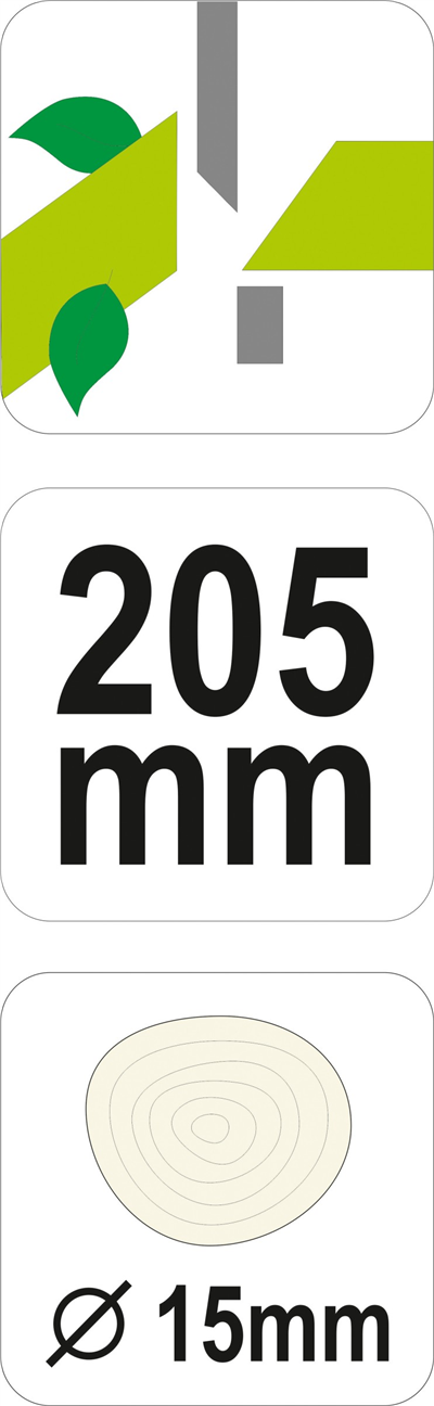 Záhradné nožnice 205 mm (priemer do 15 mm) šikmý strih
