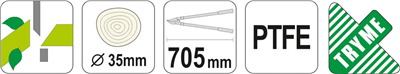 Nožnice na konáre 705 mm (priemer 35 mm) šikmý strih
