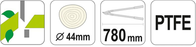 Nožnice na konáre 780 mm (priemer 44 mm) s diagonálnym strihom