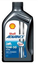 Shell 550053587 Advance 4T Ultra 15W-50 - 1L