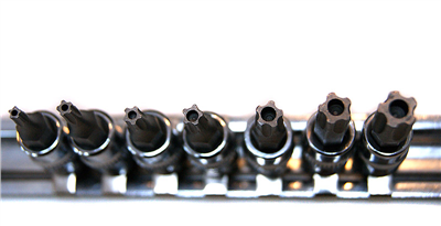 Sada kľúčov 1/4 torx-5 bezpečná 7 ks.