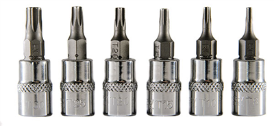 Sada račňových kľúčov 1/4 torx t8-t30, 6 ks.