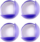 Vorel TO-74772 Chráníč na rohy nábytku, samolepící,  modrý průsvit, 4ks