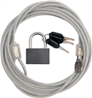 Vorel TO-77815 Oceľové lano s visiacim zámkom