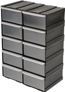 Vorel TO-78785 Skriňa so zásobníkmi, 10 zásobníkov, 225x155x100 mm