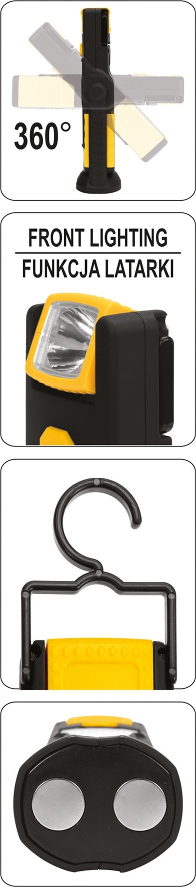 Dielenská lampa COB LED 3W 220lm