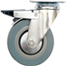 Otočné kolieska, gumové s brzdou 45 kg 100/26/134 mm