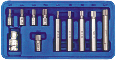 Sada bitov 11 ks CrV Multi-tooth
