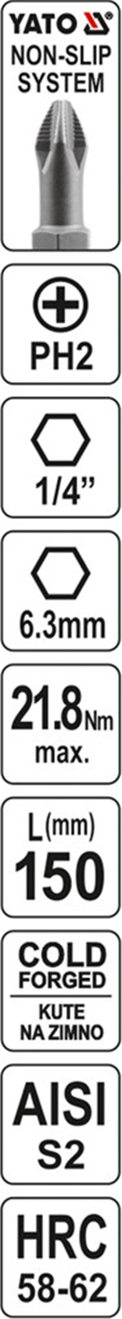 Bit křížový 1/4
